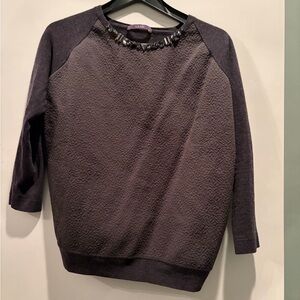 Chic Dark Gray Textured Sweater by Laurel